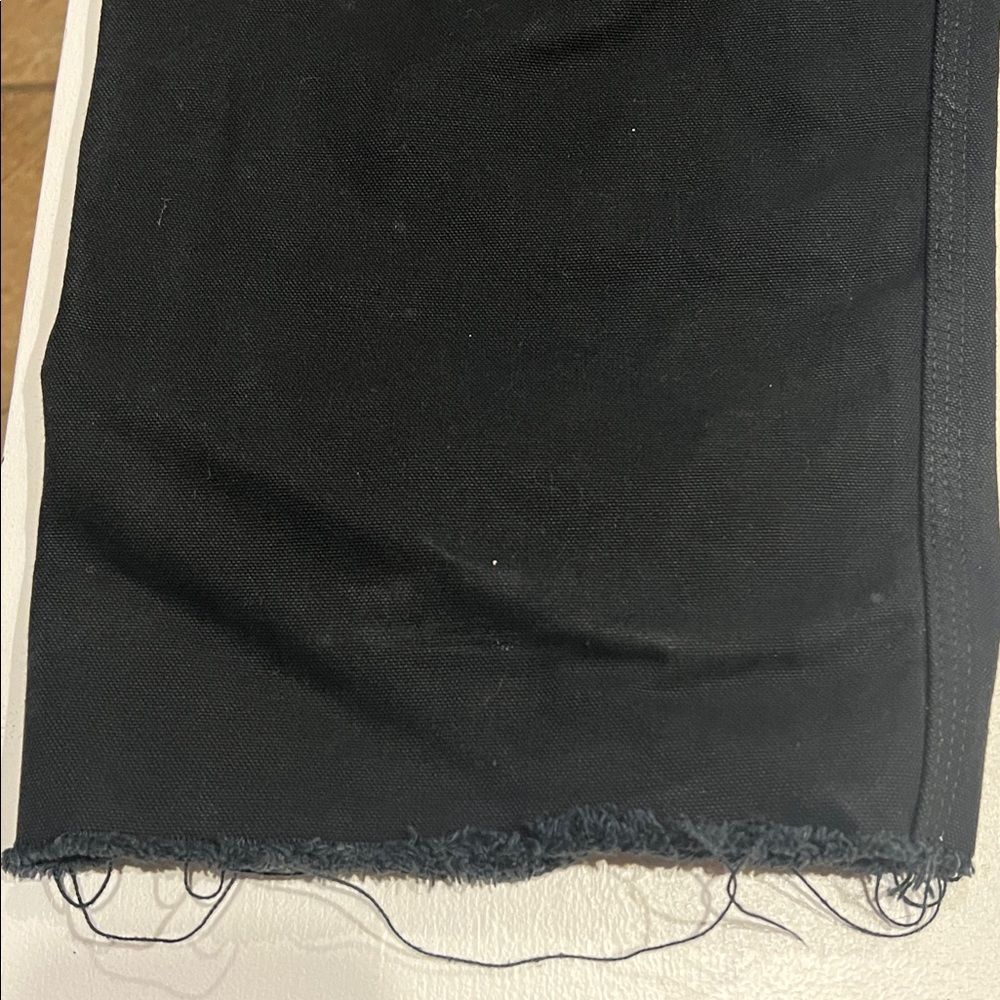 Vintage 90s Carhartt R01 BLK Black Duck Double Knee Bib Overalls size 38 - Picture 10 of 16